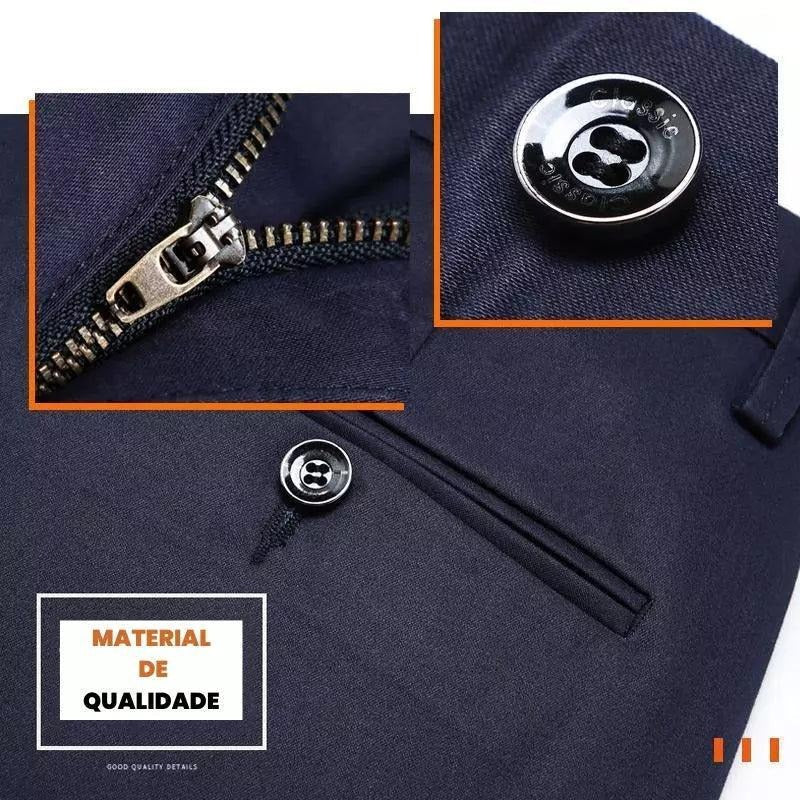 COMPRE 1 E LEVE 2 | Calça Social Clássica Alfaiataria 2025 + Brinde Cinto
