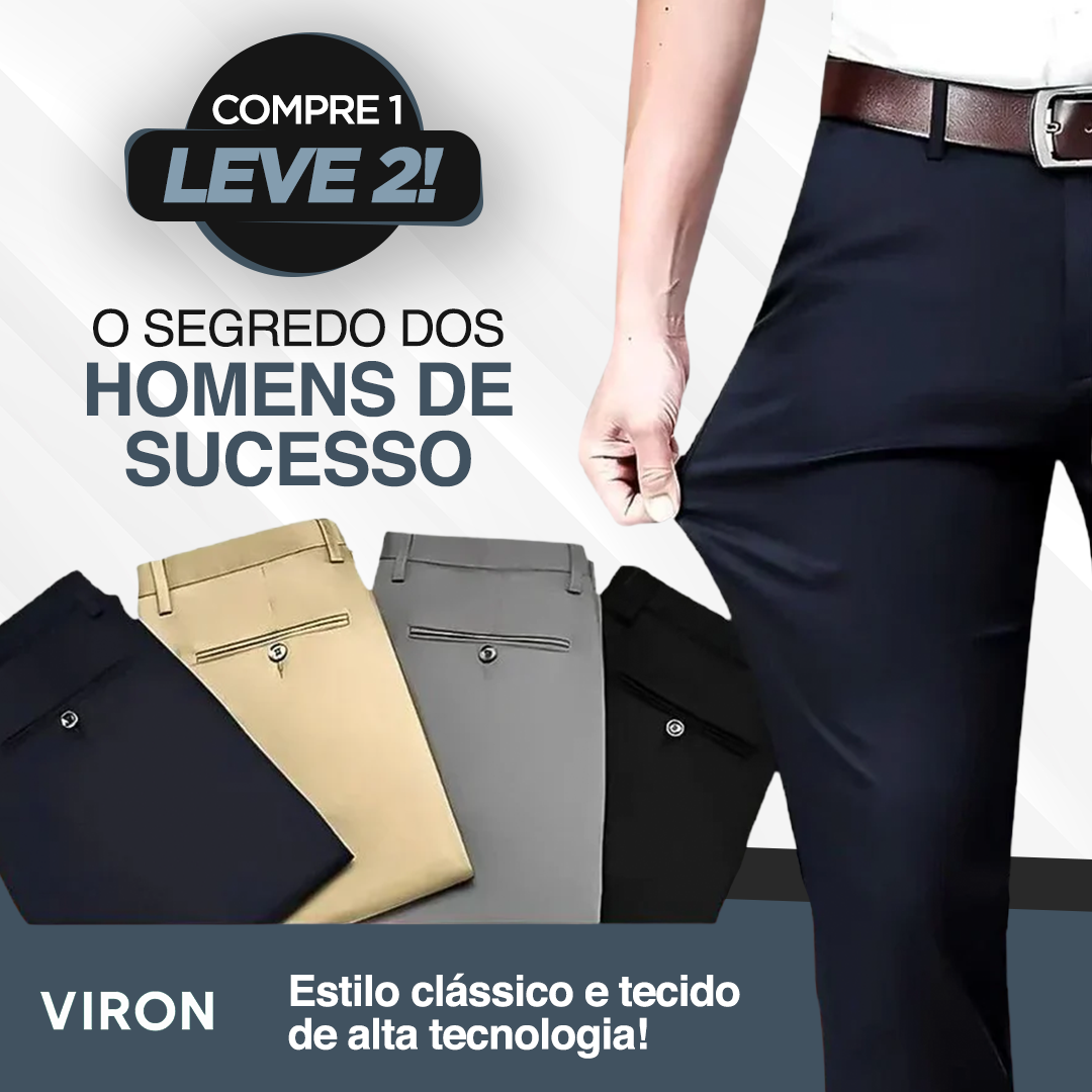 COMPRE 1 E LEVE 2 |  Calça Social Clássica Alfaiataria  2025 + Brinde Cinto