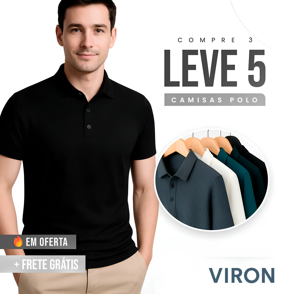 [COMPRE 3 LEVE 5] - Camisas Polo Algodão Premium Elegant